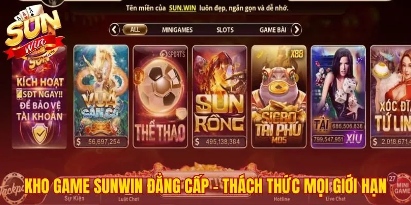 Kho game phong phú thách thức mọi giới hạn của bạn